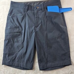 Eddie Bauer Men’s Shorts 30 active hiking athletic zipper pocket navy blue nylon